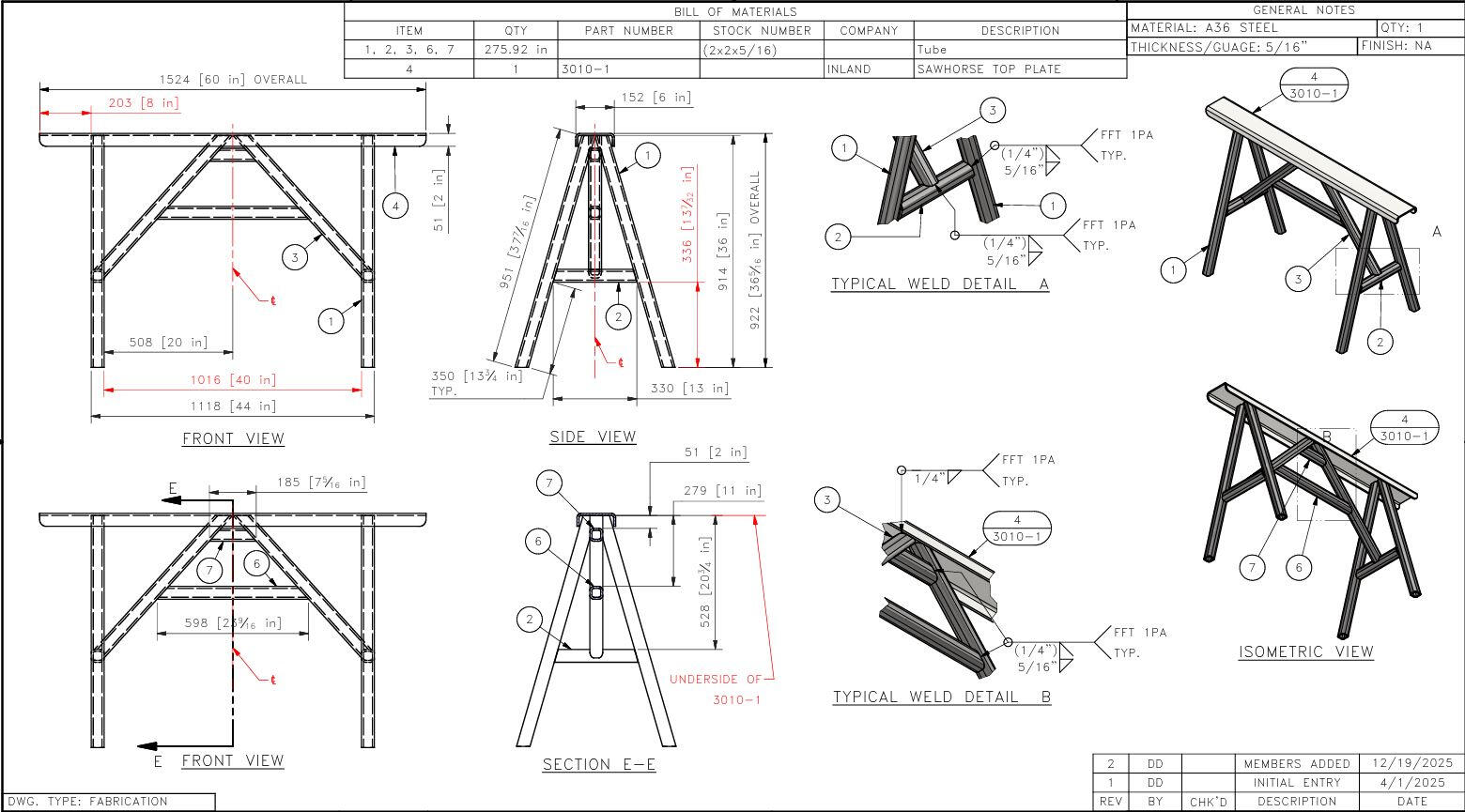 SAW HORSE DWG